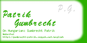 patrik gumbrecht business card